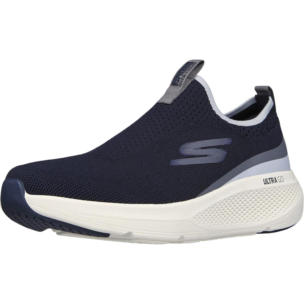 Skechers Men`s Gorun Elevate Athletic Slip-on Workout Running Shoe Sneaker with Navy/Grey