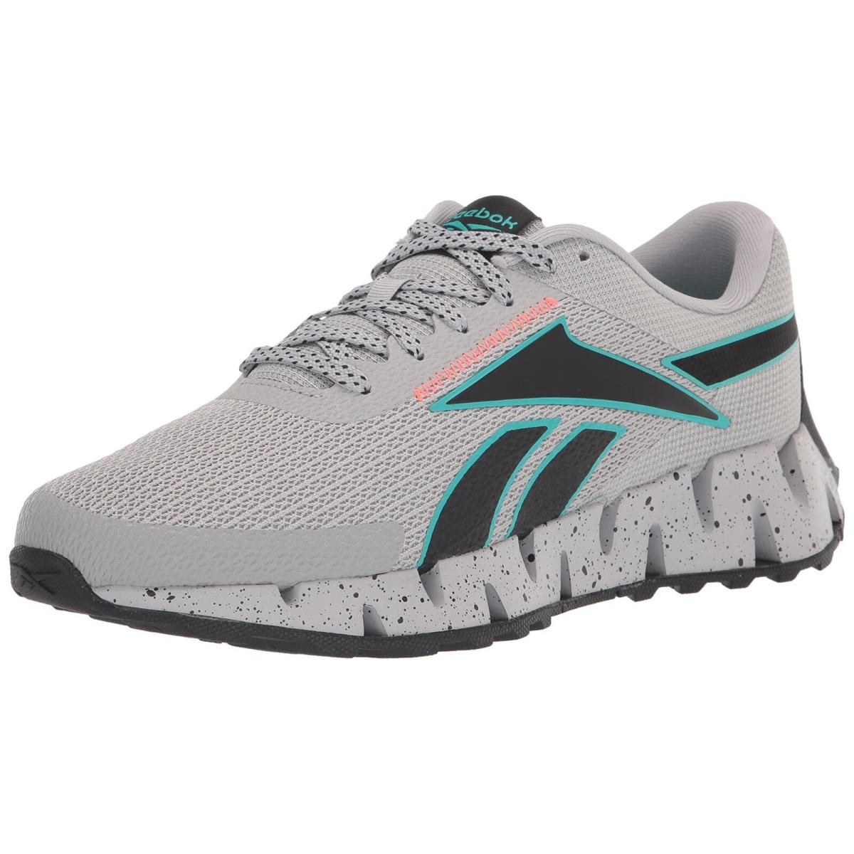 Reebok Men Zig Dynamica 2.0 Sneaker Grey/classic Teal/orange Flare GZ2180 - Pure Grey/Classic Teal/Orange Flare