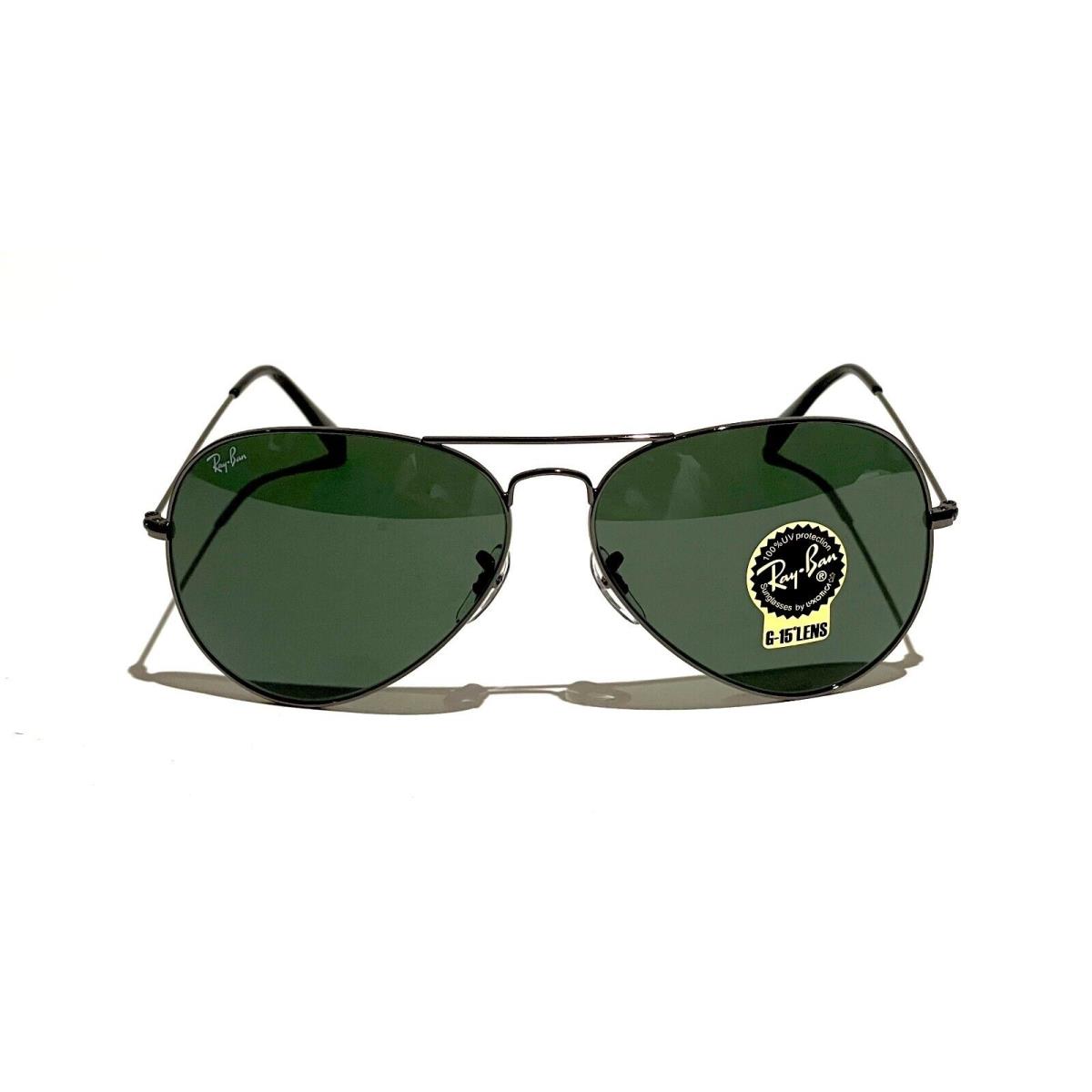 Ray-ban Aviator RB3025 W0879 Classic Green G-15 Lens with Gunmetal Frame 62mm