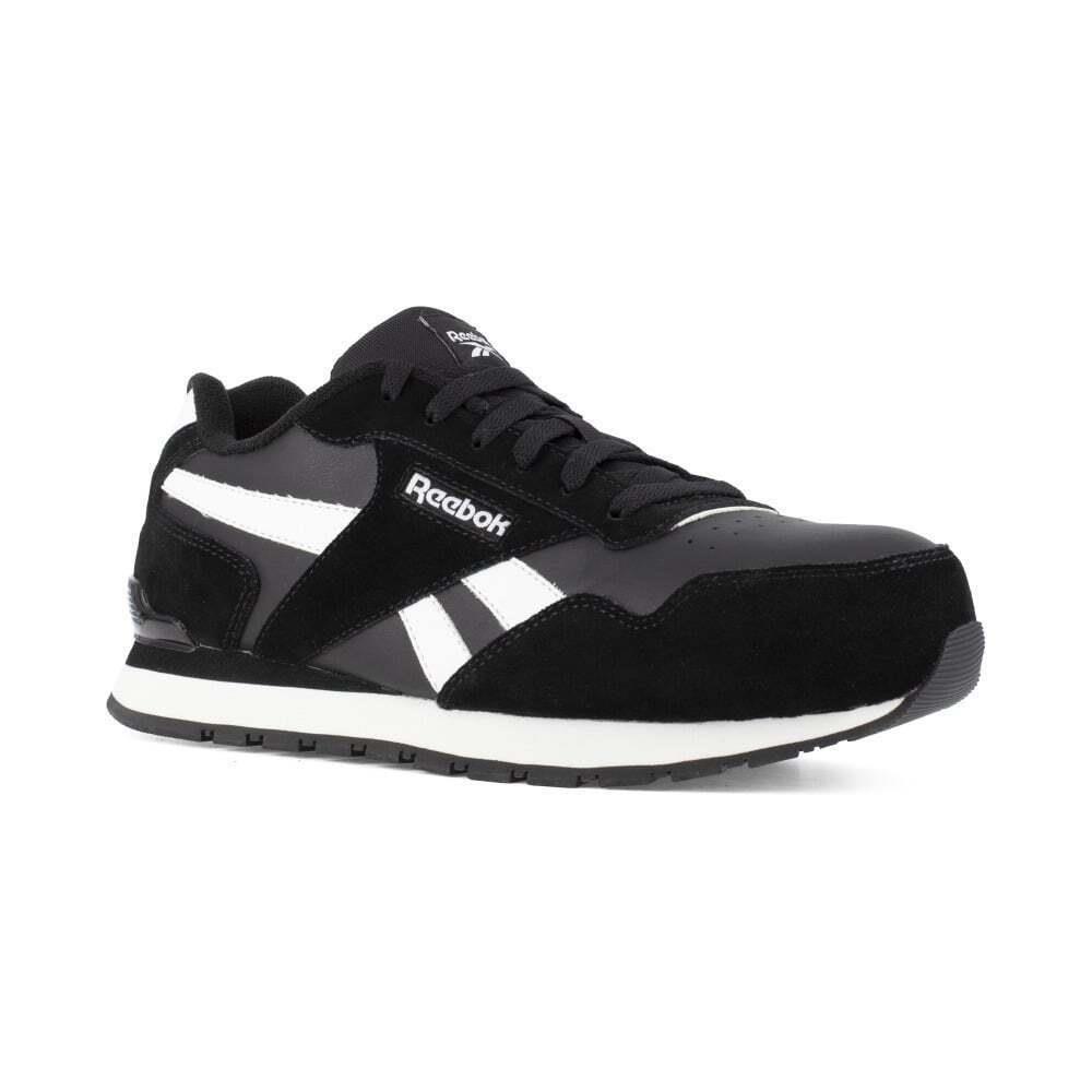 Reebok Work Mens Harmon Composite Toe Sneakers Black/white Rb1982 Esd Shoes