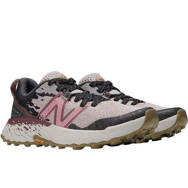 Wmns New Balance Fresh Foam x Hierro V7 Trail Running Shoes Pink Sneakers - Stone Pink/Blacktop/Washed Burgundy