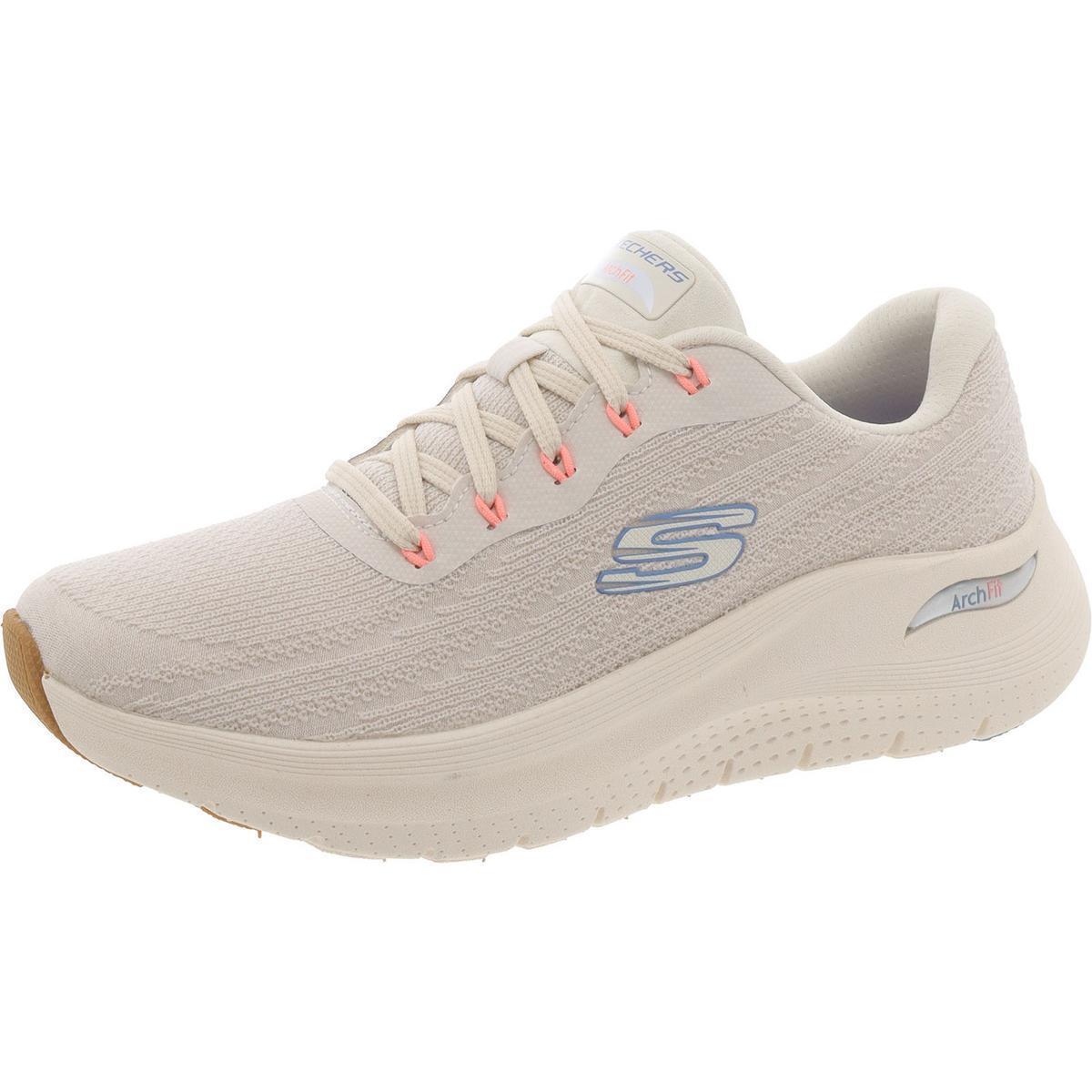 Skechers Womens Beige Mesh Running Training Shoes 6 Medium B M Bhfo 5800