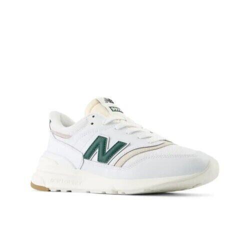 New Balance 997R U997RGA Sneakers Men`s White Green Low Top Running Shoes TF1166 White
