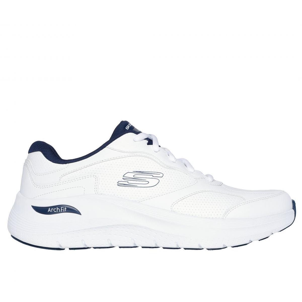 Skechers Men`s Arch Fit 2.0 - Safehouse Sneaker White/navy - 232703-WNV