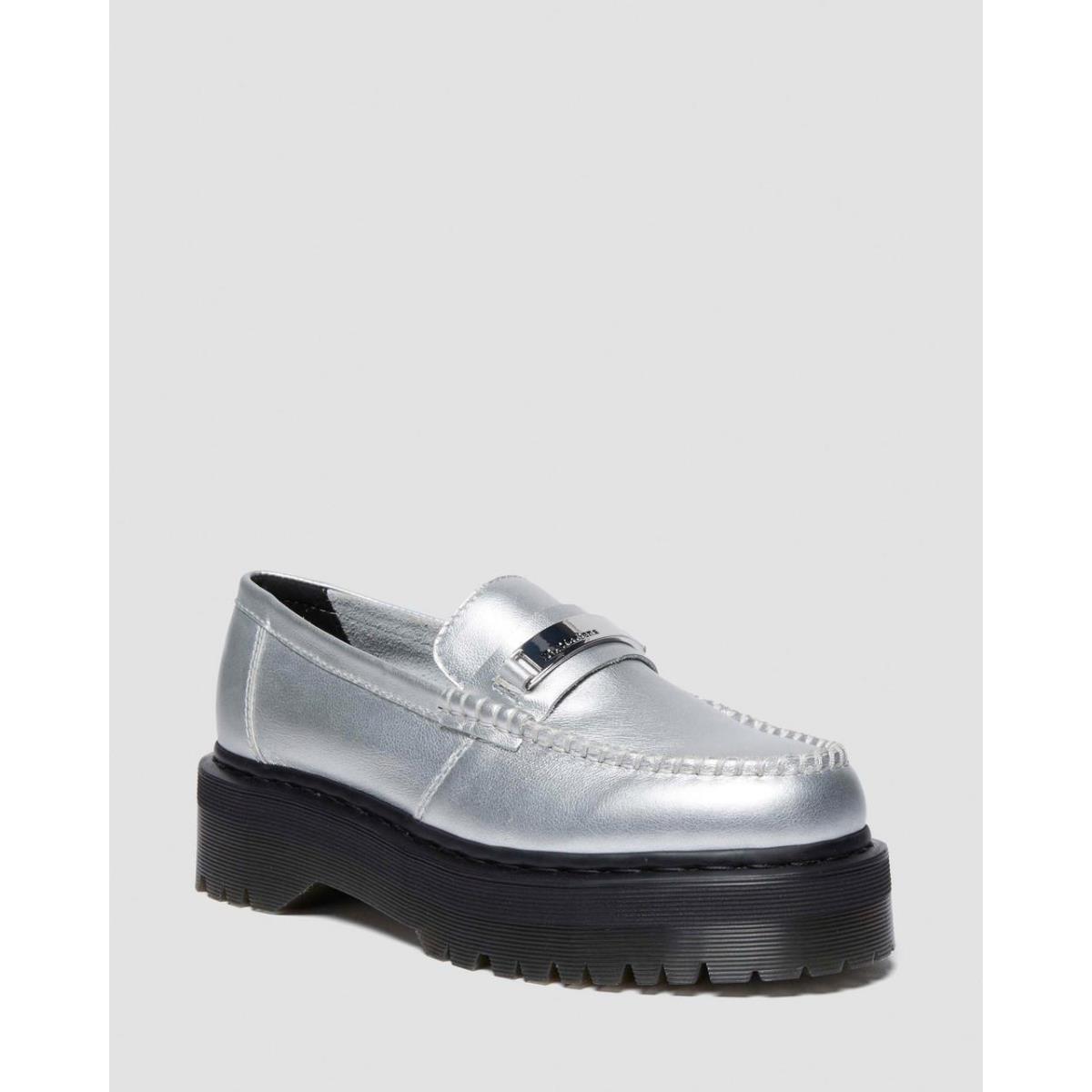 Womens Dr. Martens Adrian Metallic Loafer 6-10 Silver Doc Martens