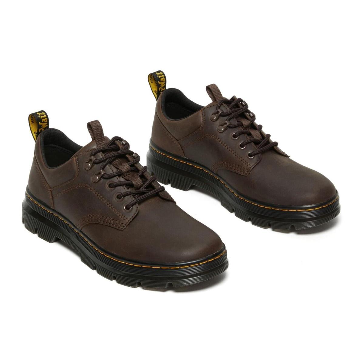 Dr. Martens Z101111 Men Reeder Brown Crazy Horse Leather Utility Shoes Size 12 M - Brown