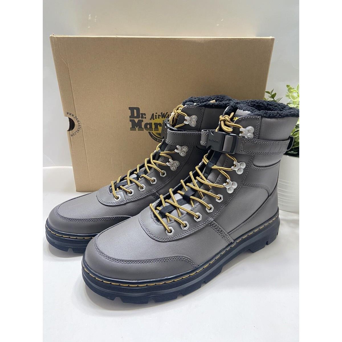 Dr Martens Combs Tech FL Poly Men s Casual Work Combat Boots Gray 14