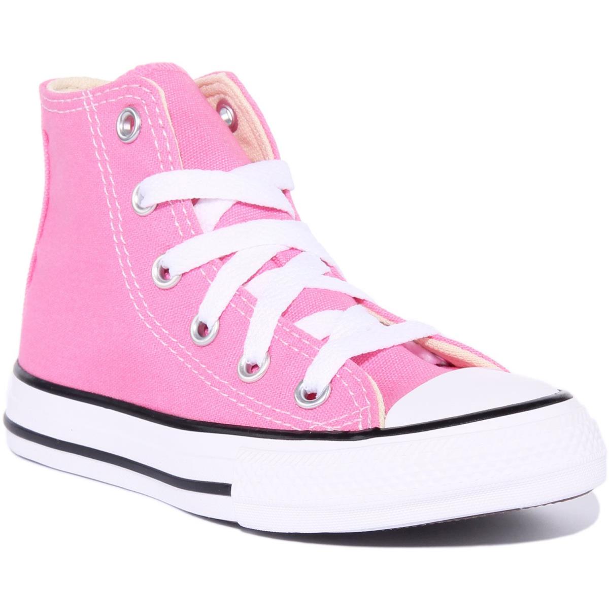 Converse Ashi Core Kids Lace Up High Top Sneakers In Pink Size US 10 - 3 - PINK