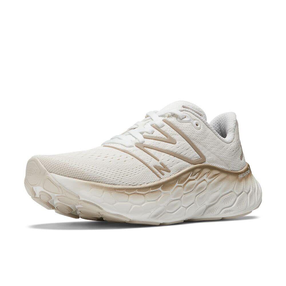 New Balance Women`s WMORV4 Running Shoe White/gold Metallic/moonbeam 7