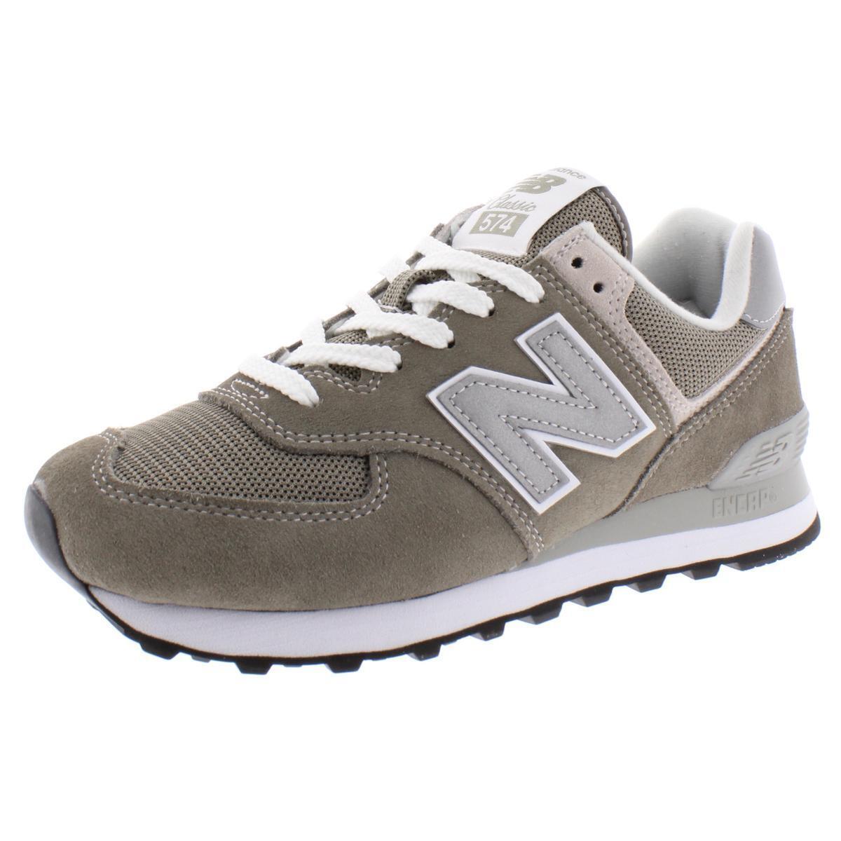 New Balance Womens 574 Gray Running Shoes Sneakers 6.5 Wide C D W Bhfo 6446 - Grey/White