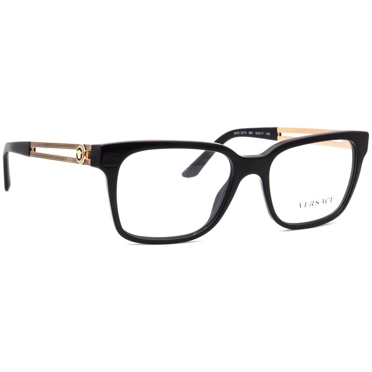 Versace Eyeglasses Mod. 3218 GB1 Black/gold Square Frame Italy 53 17 140