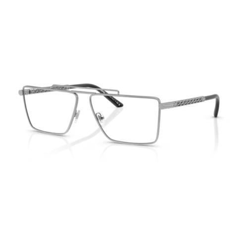Versace 0VE1295 1001 Gunmetal 57mm Rectangular Men`s Eyeglasses