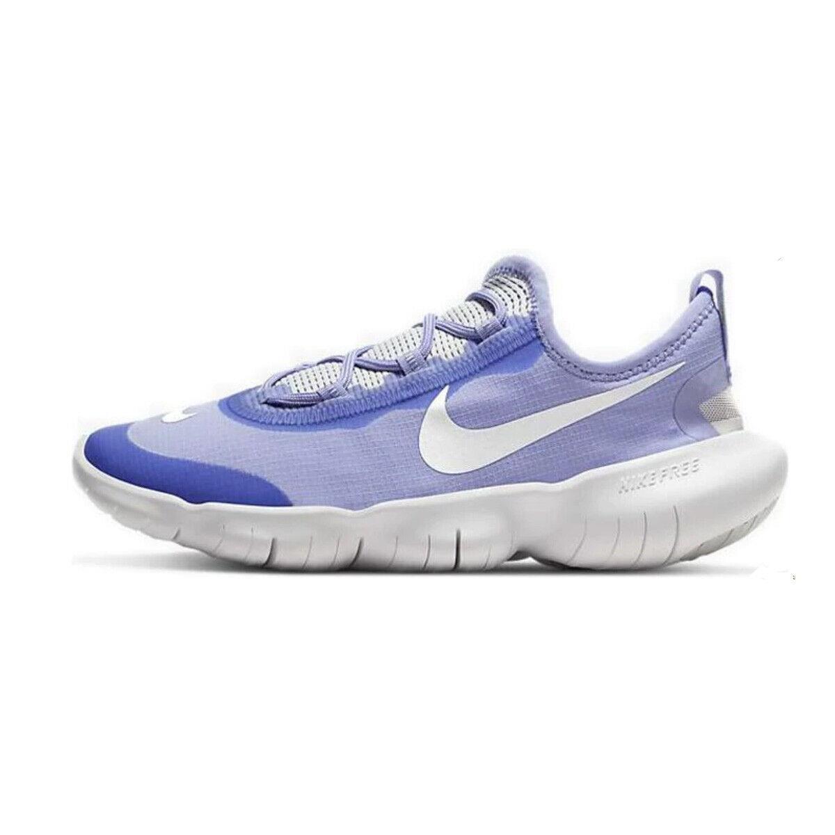 Nike Kids Free Run 5.0 Running Shoes Size US 5 Y Light Thistle / White - Light Thistle / White