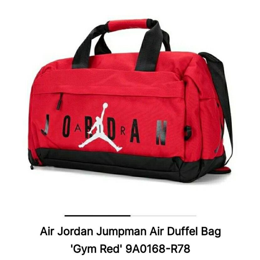 Nike Air Jordan Retro Velocity Duffle Gym Bag Red 9A0168-R78