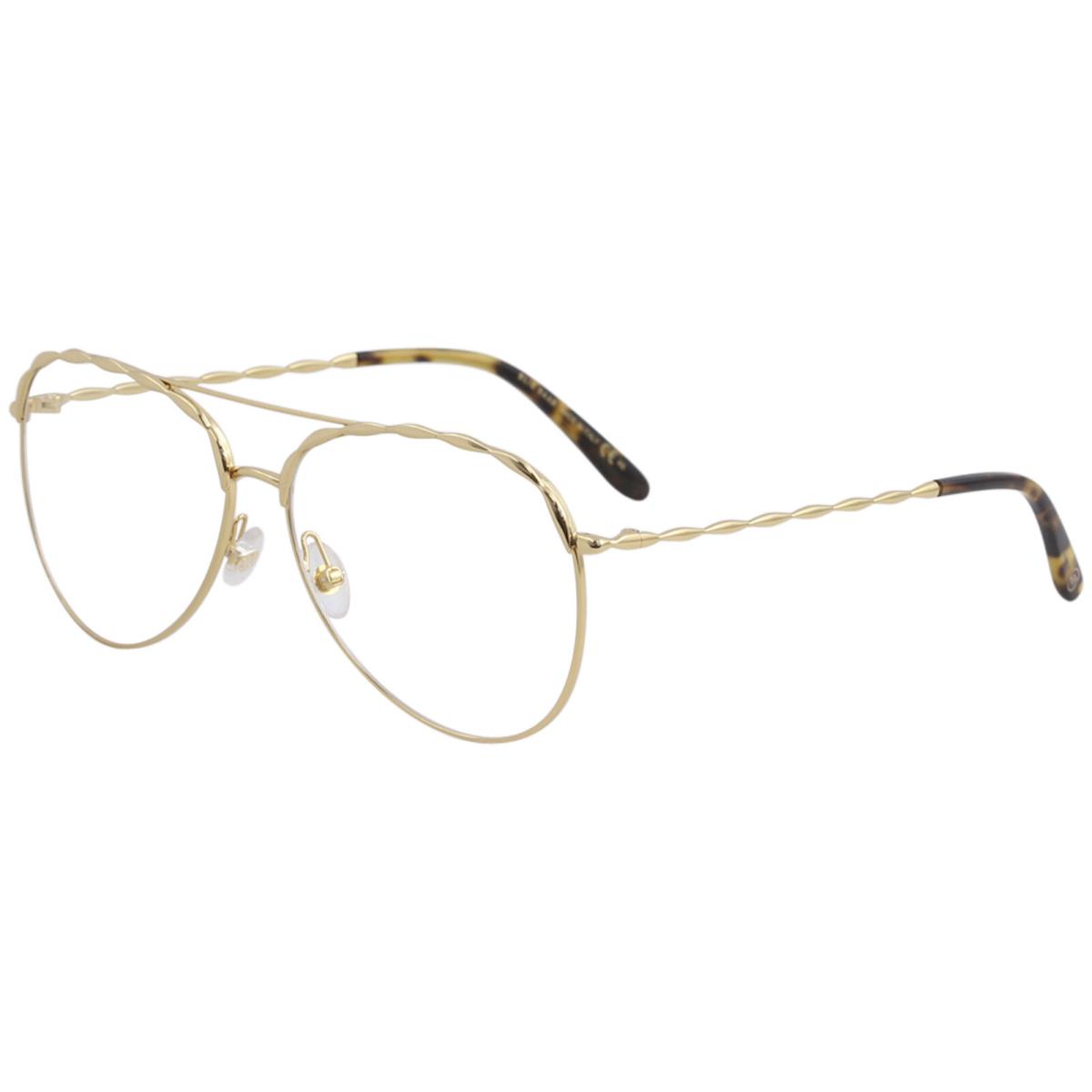 Elie Saab Women`s Eyeglasses ES020 ES/020 J5G Gold Full Rim Optical Frame 58mm