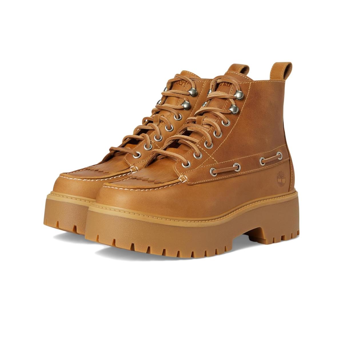 Woman`s Boots Timberland Stone Street Mid Lace-up Wheat Full Grain
