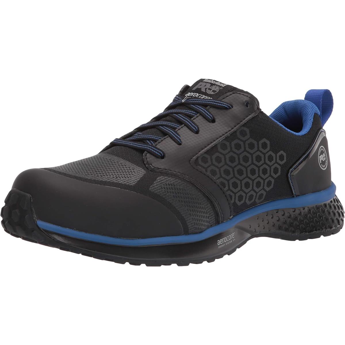 Timberland Pro Men`s Reaxion Composite Safety Toe Industrial Athletic Work Shoe Black/Blue