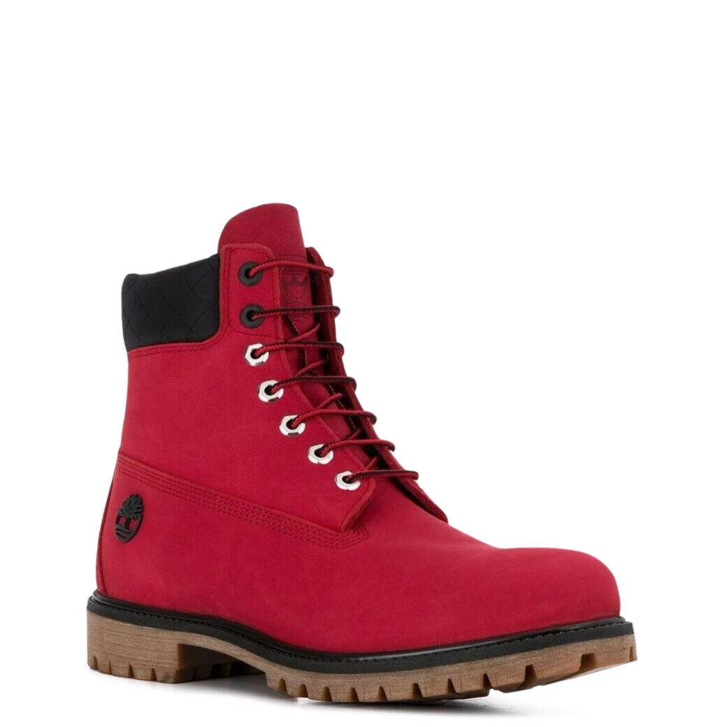 Big Kid`s Timberland Premium 6 In. Boot Medium Red Nubuck TB0A286Q P92