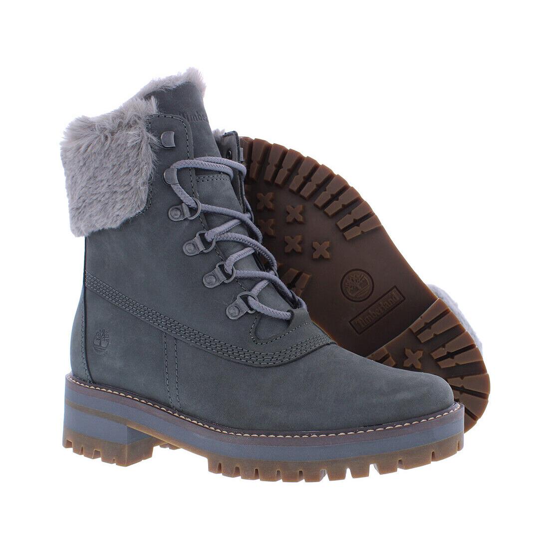 Timberland Courmayeur Valley 6 Inch Waterproof Warm Lined Womens Shoes - Grey/Nubuck, Main: Grey