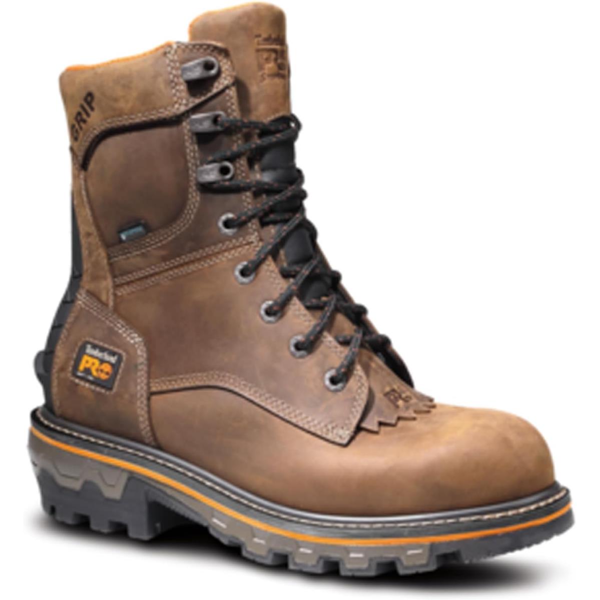 Timberland Pro Men`s Boondock Hd Logger 8 Soft Toe Waterproof WP