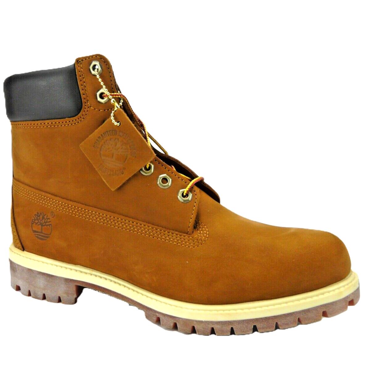 Timberland Men`s 6 Inch Premium Boot Waterproof Rust Nubuck US 8.5