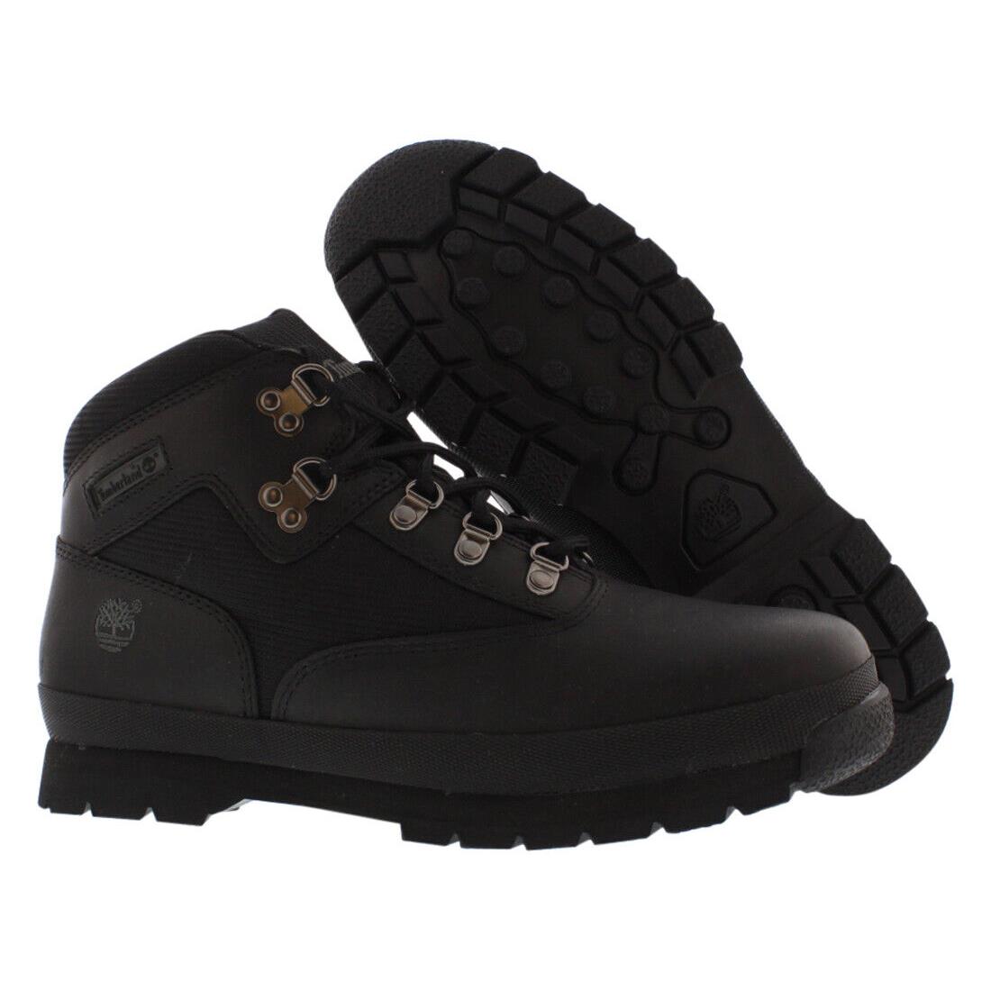 Timberland Euro Hiker Boys Shoes Size 5 Color: Black - Black, Main: Black