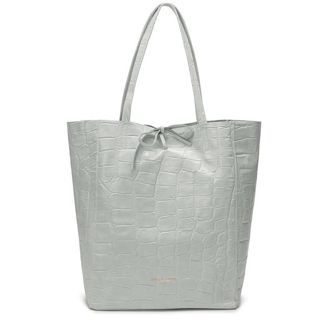 Louis Vuitton Tiffany Fred Paris Croc-embossed Leather Tote Women`s