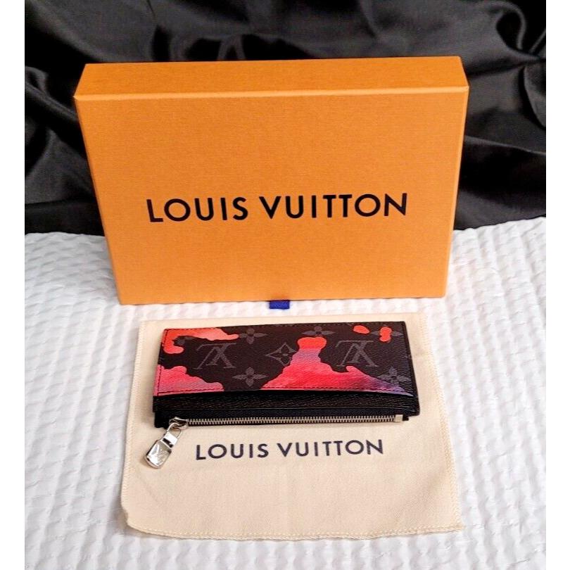 Louis Vuitton Monogram Eclipse Sunset Coin Card Holder Wallet