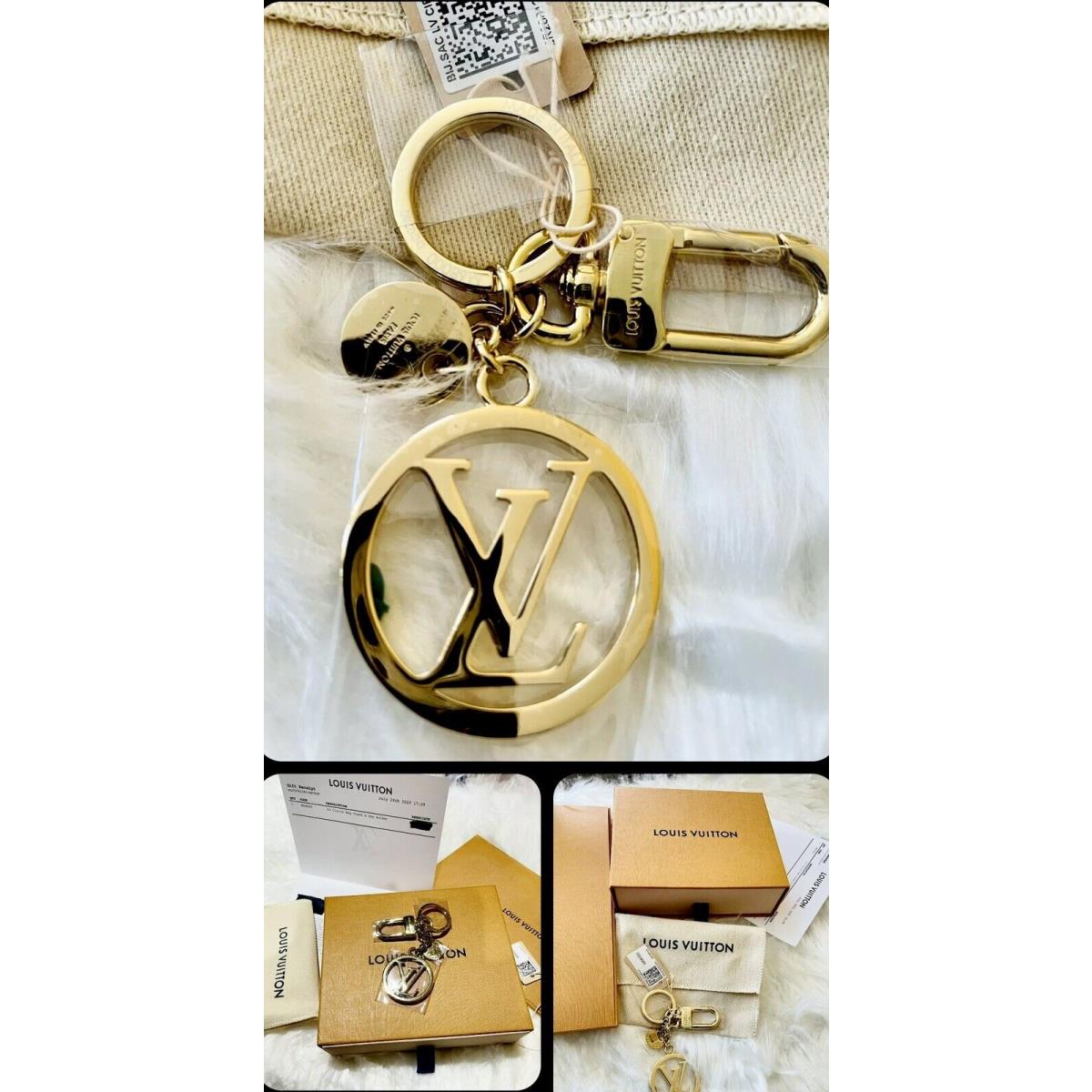 Louis Vuitton Charm Circle Bag Charm Receipt Box Gold Brass Keyring