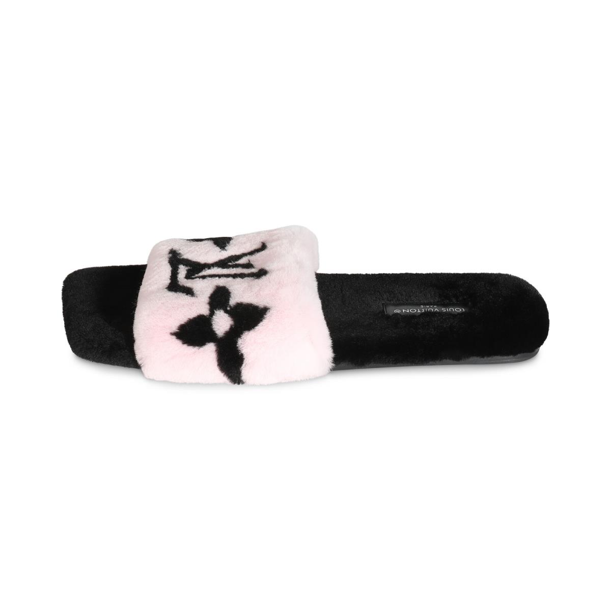 Louis Vuitton Black Pink Mink Fay Flat Mule 39