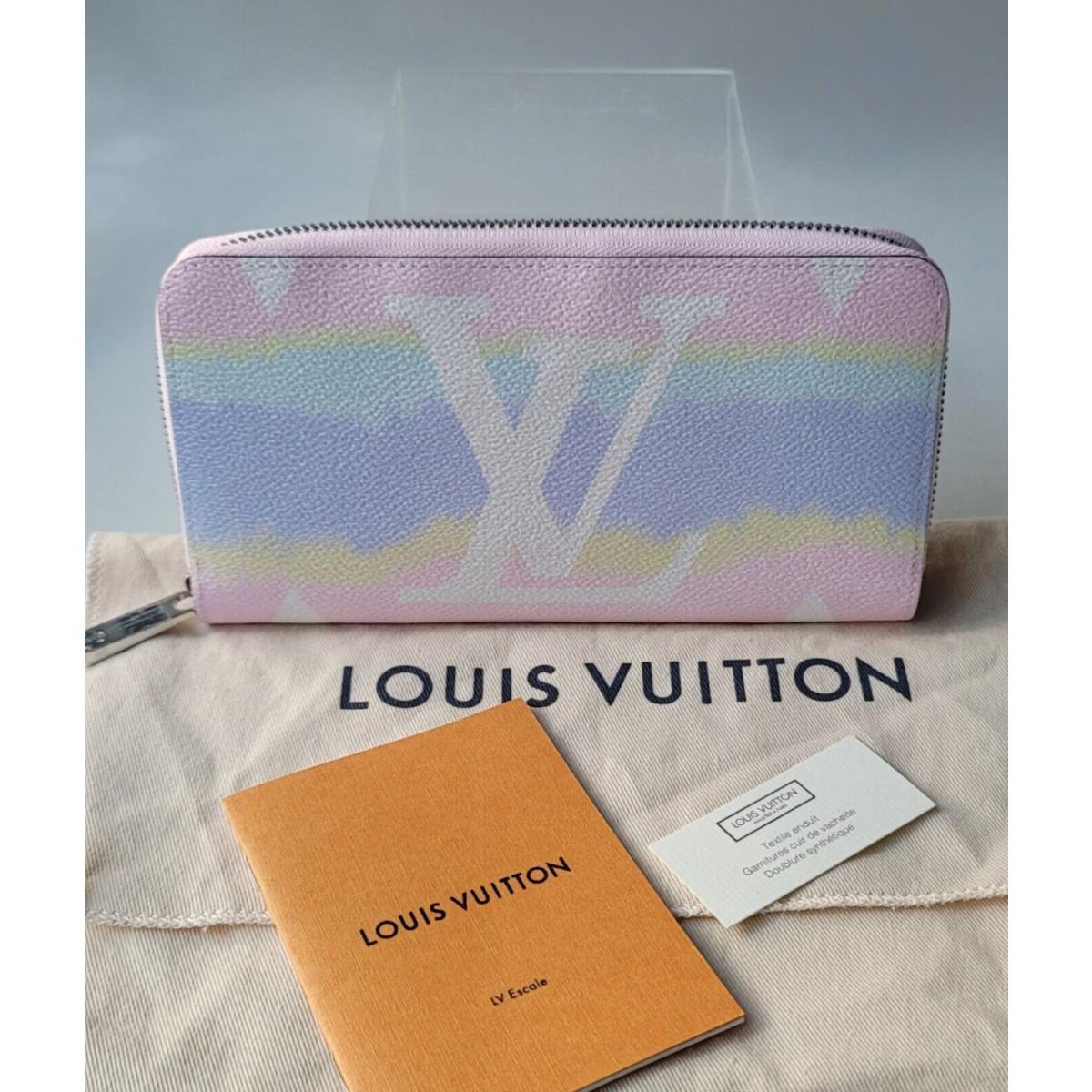 Louis Vuitton Escale Monogram Pastel Pink Giant Flower Large Zippy Wallet