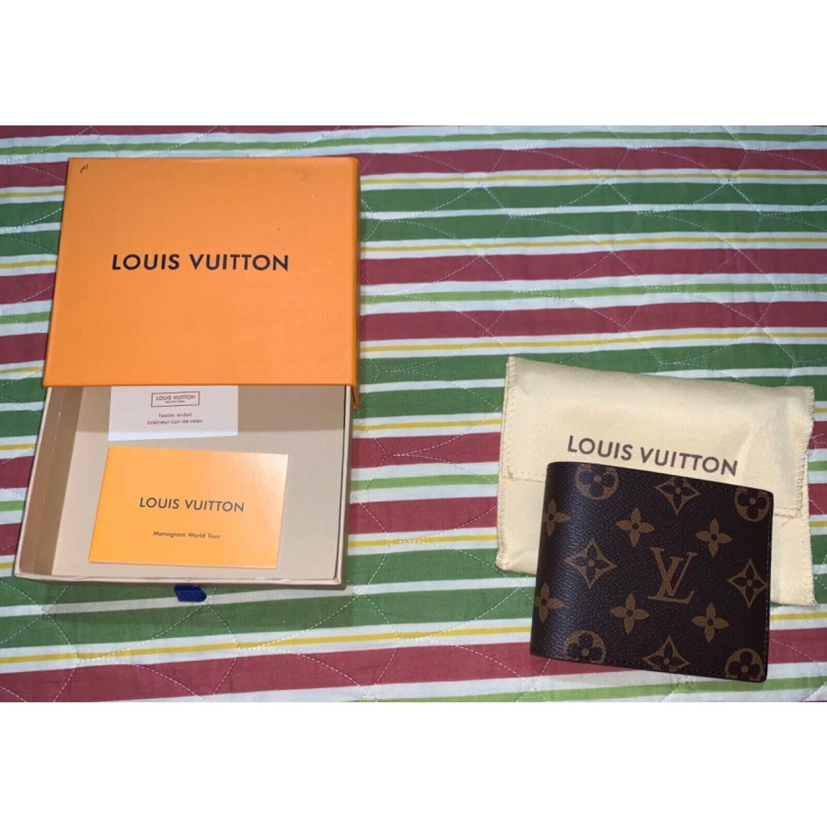 Louis Vuitton Virgil Abloh Hinge Wallet M67450 Orange Brown Monogram C