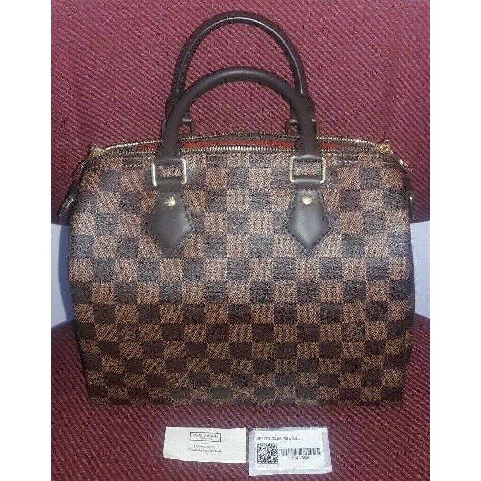 Louis Vuitton Speedy 25 Damier Ebene N41368 Satchel Bag Purse