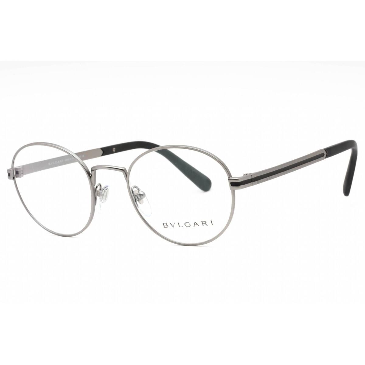 Bvlgari Men`s Eyeglasses Matte Gunmetal Metal Full Rim Round Frame 0BV1119 195