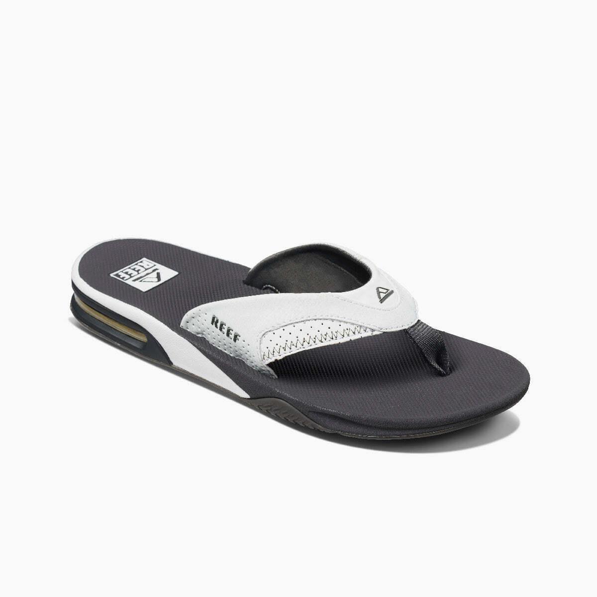 Reef Men`s Fanning Flip Flop Grey/white - RF002026GRW