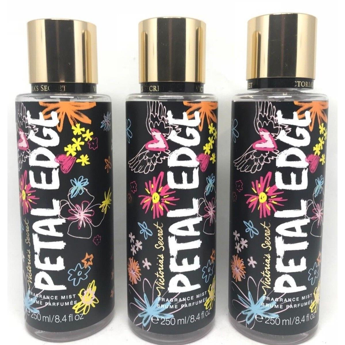 3 Victoria`s Secret Petals Edge Fragrance Mist Body Spray Perfume 8.4 OZ