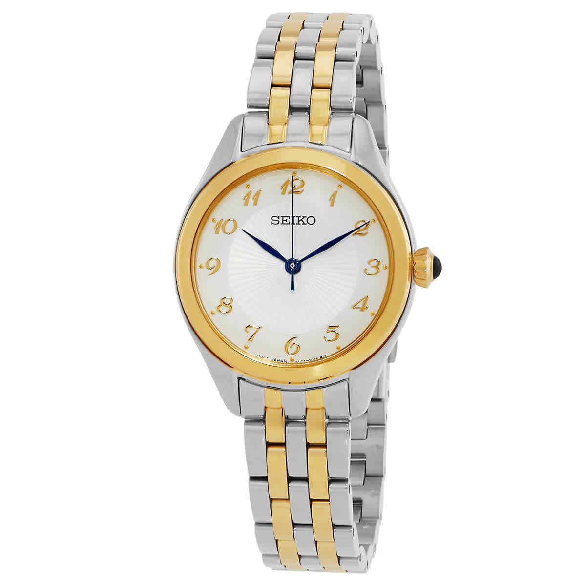 Seiko Quartz Silver Dial Two-tone Ladies Watch SUR380P1