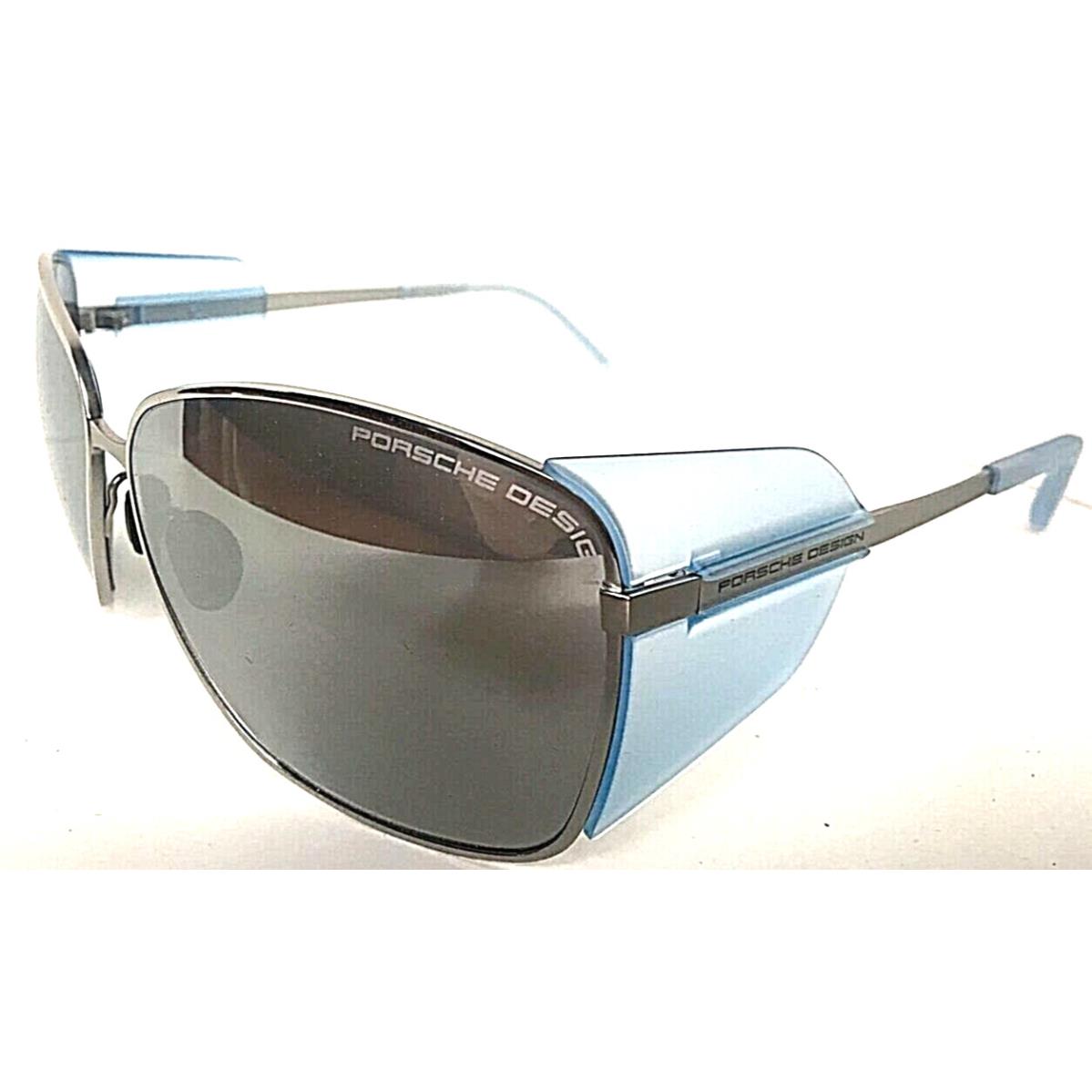 Porsche Design P 8599 P8599 B Blue Titanium Mirrored Women`s Sunglasses