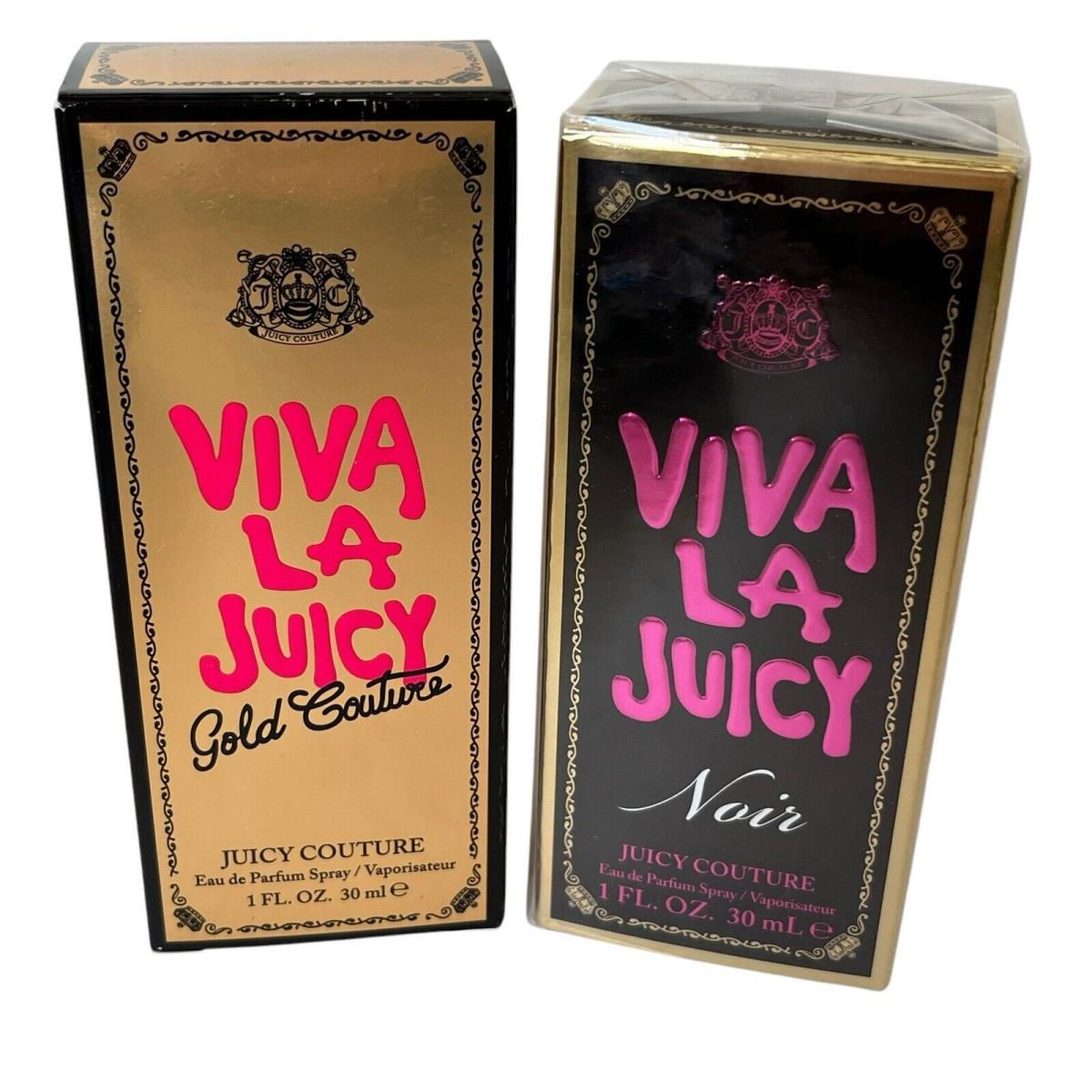 Juicy Couture Viva La Juicy Lot Gold Couture and Noir Eau de Parfum Spray 1 Oz