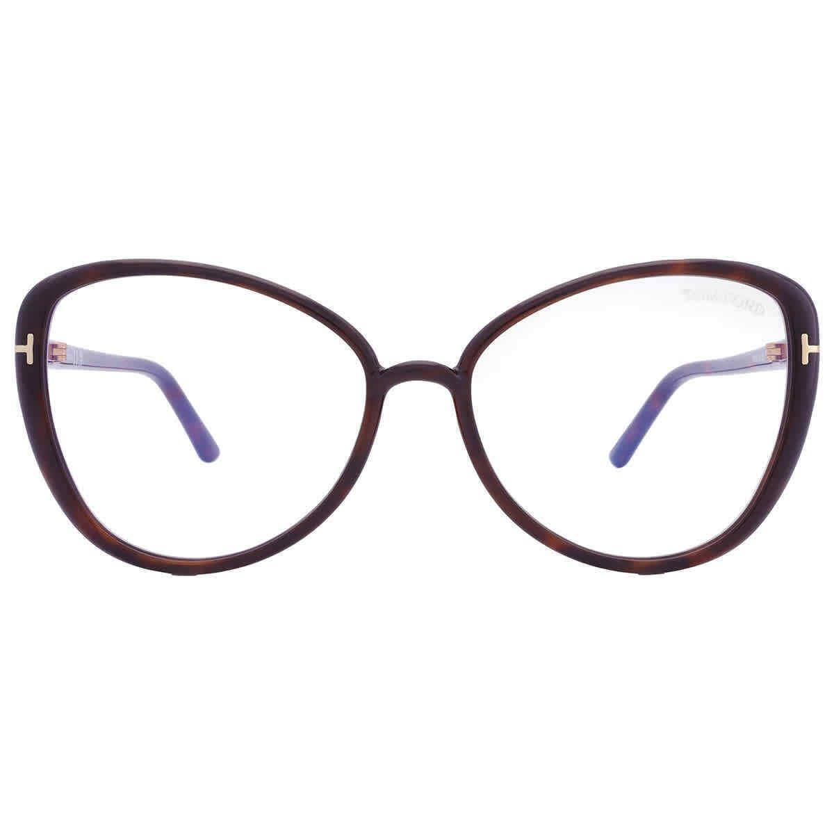 Tom Ford Blue Light Block Butterfly Ladies Eyeglasses FT5907-B 052 55