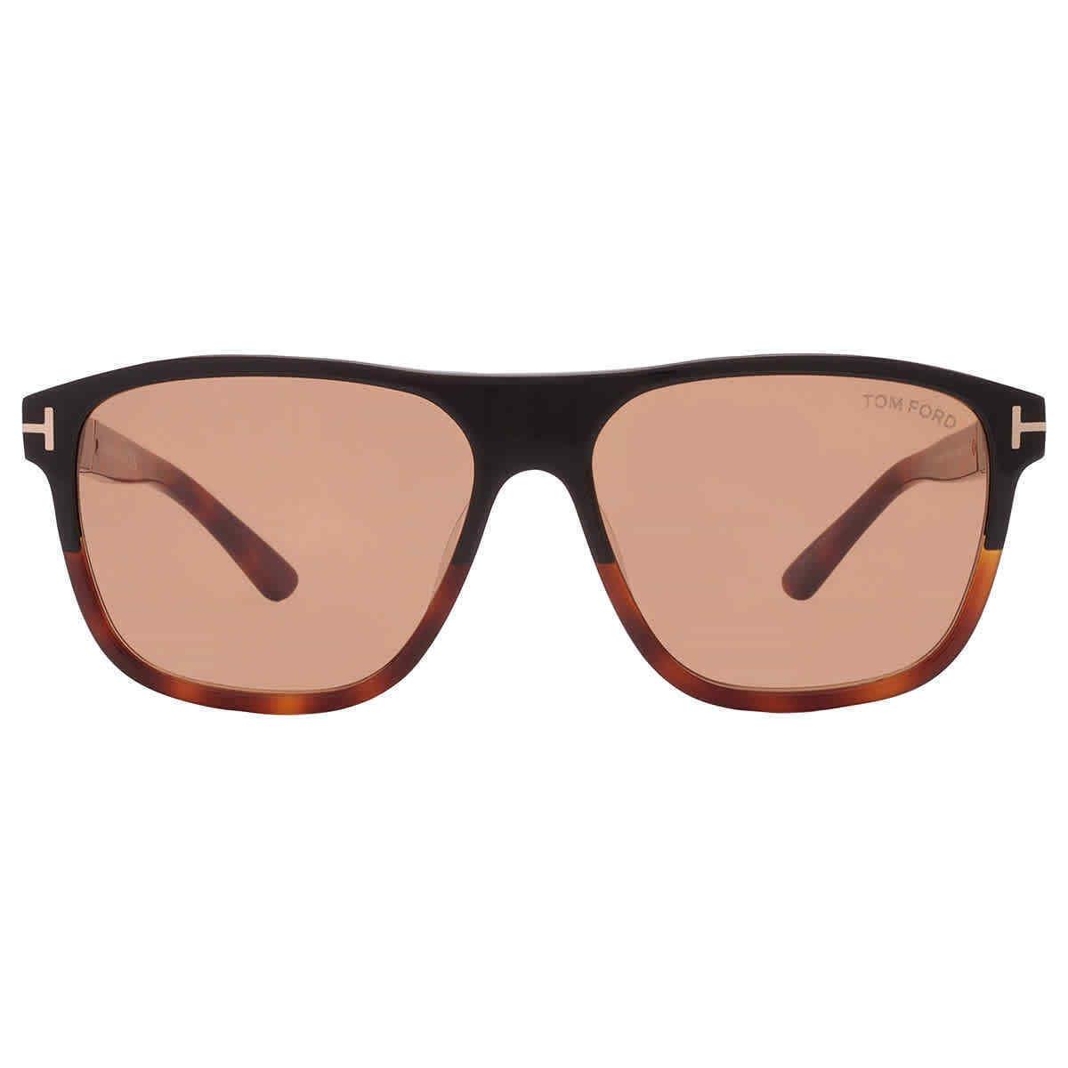 Tom Ford Frances Brown Square Men`s Sunglasses FT1081 05E 58 FT1081 05E 58