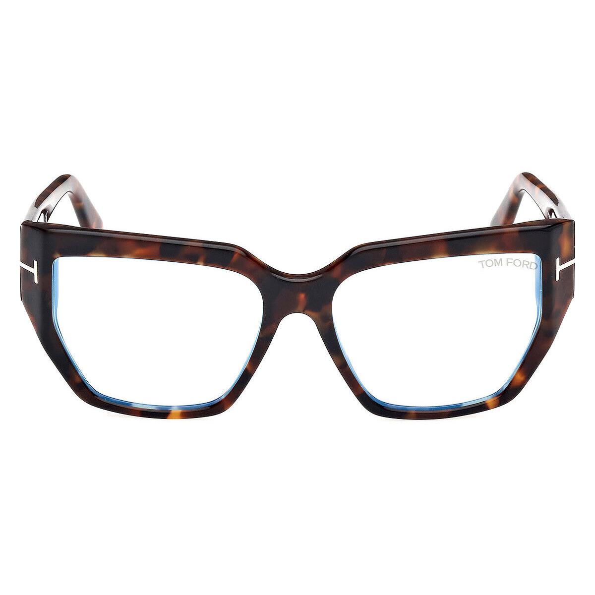 Tom Ford FT5951-B Eyeglasses Women Dark Havana 54mm