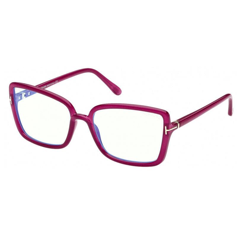 Tom Ford FT5813-B 083 Shiny Violet/clear Blue Light Block 54mm Eyeglasses