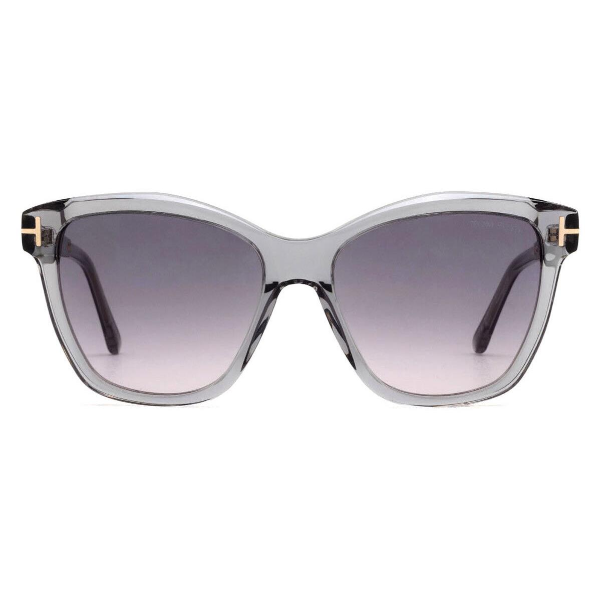 Tom Ford FT1087 Lucia Sunglasses Women Shiny Gray 54mm - Frame: Shiny Gray, Lens: Smoke