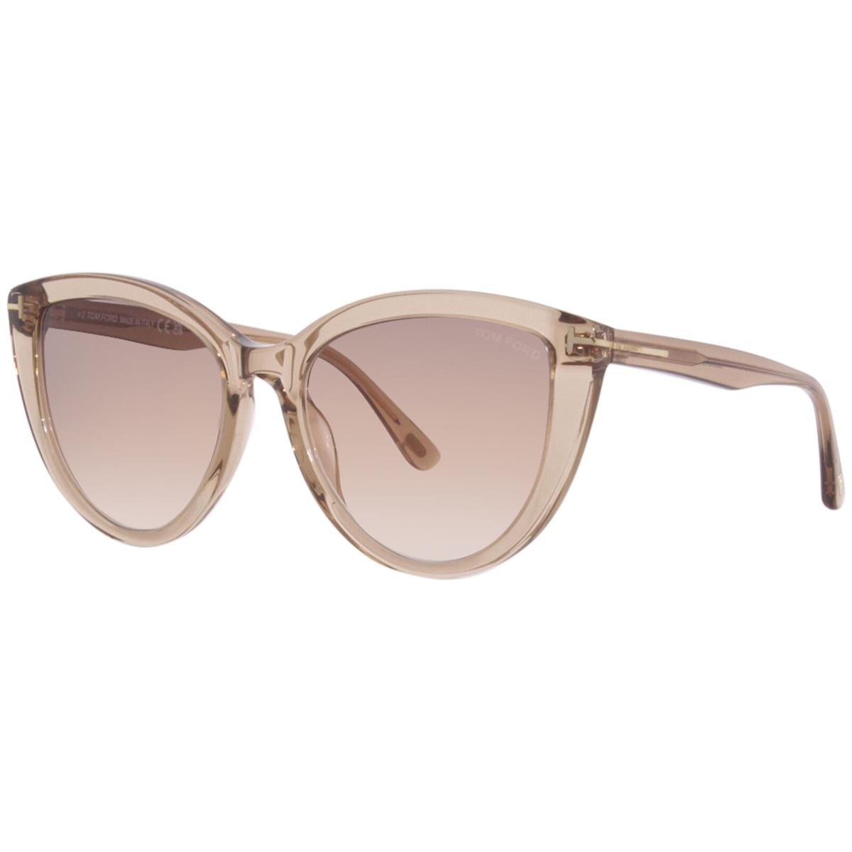 Tom Ford Isabella-02 TF915 45G Sunglasses Women`s Shiny Brown/brown Grad. 56mm