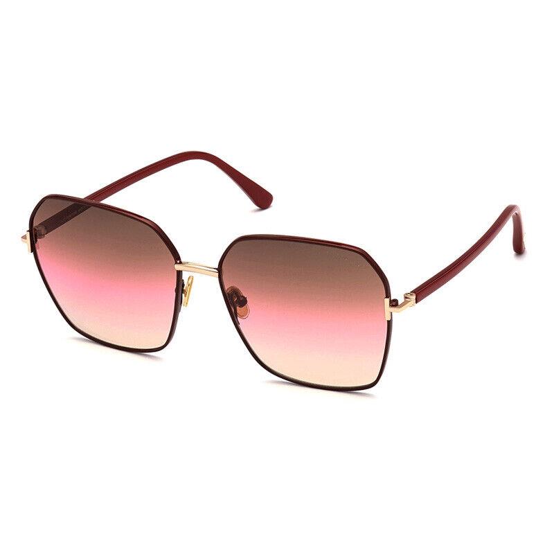 Tom Ford FT0839 69F Gold/shiny Bordeaux/brown to Pink Gradient 62-16-140