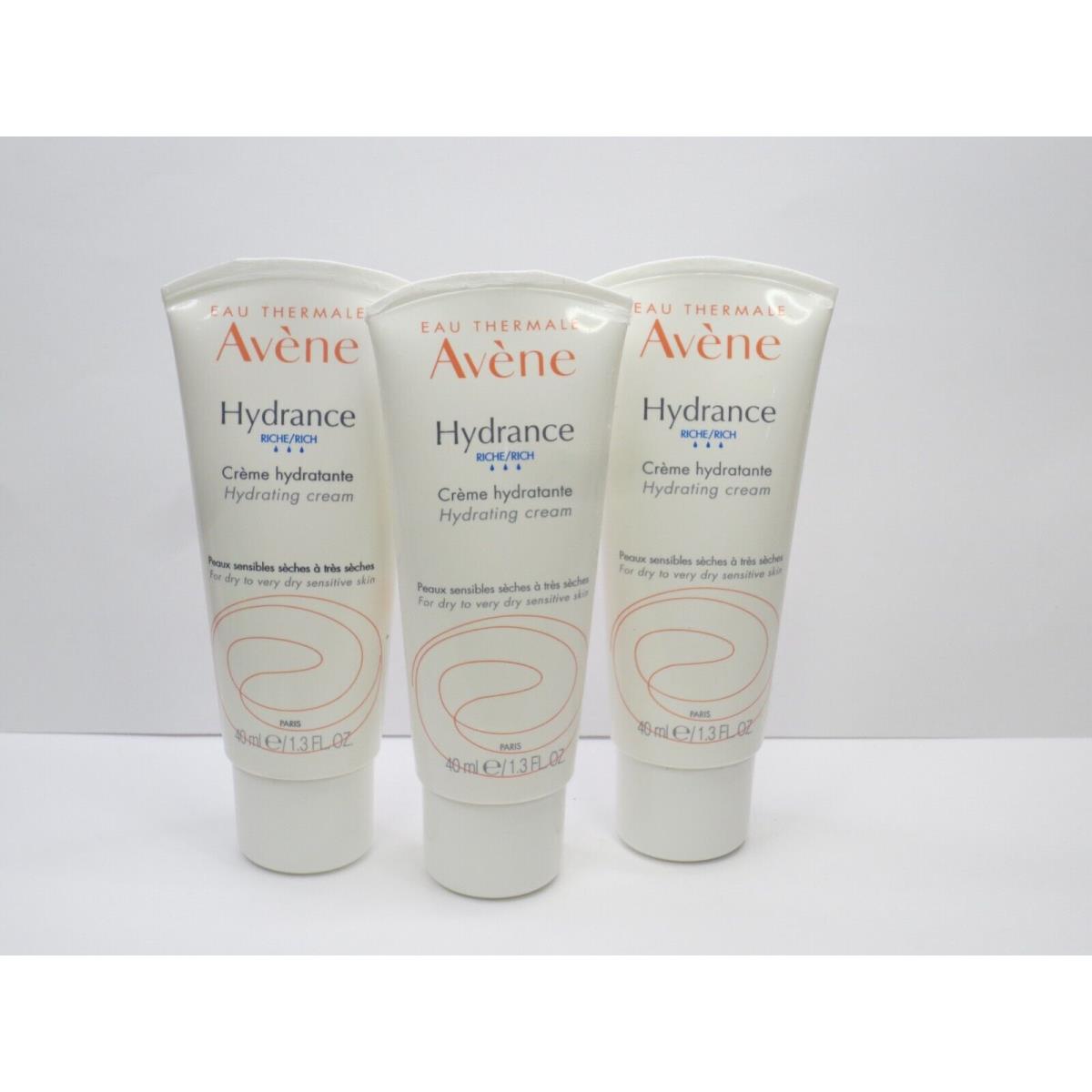 Eau Thermale Avene Hydrance Rich Hydrating Cream 1.3 OZ Lot OF 3