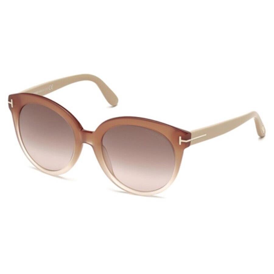 Tom Ford Monica Pink Beige TF429 74F 54-20-140 Oversized Sunglasses