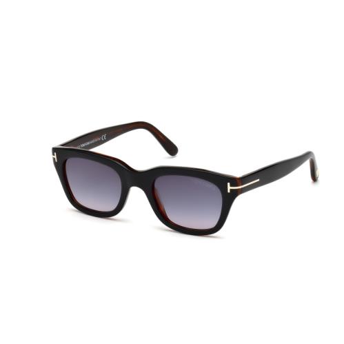 Tom Ford Snowdon 05B Black Havana /smoke Square Men`s Sunglasses - Frame: Black Havana, Lens: Smoke