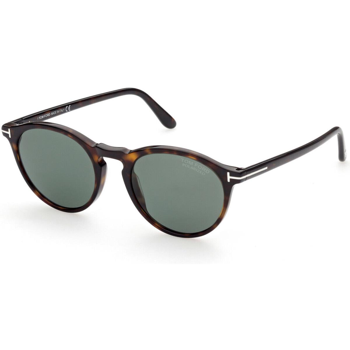 Tom Ford FT0904 52R Classic Dark Havana/green Polarized 52mm Sunglasses DA